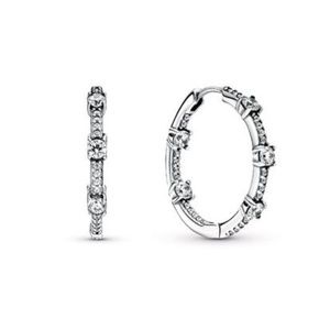PANDORA SPARKLING PAVE BARS HOOP EARRINGS